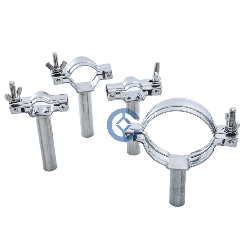 Stainless Steel Sanitary Clamp Tri Ferrule Clover 6-12Mm Range Worm Gear Hose Jorgenson Bar Castration Aluminum Cclamp