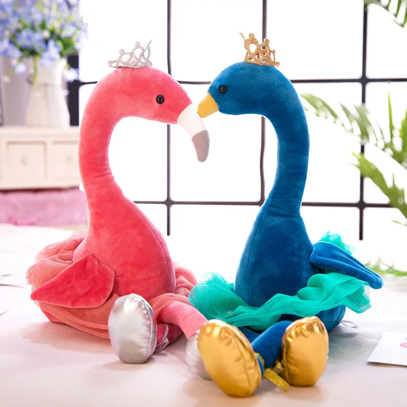 
50 CM Hot Selling Wholesale Pink Fantasy Plush Swan Baby Girl Gift Birthday Gift Stuffed Swan Plush Toy Pillow 