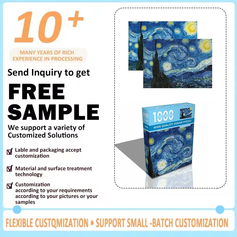 1000 Piece 500 Piece Puzzle Adult Adult Blue Card Paper Puzzle Customized Production