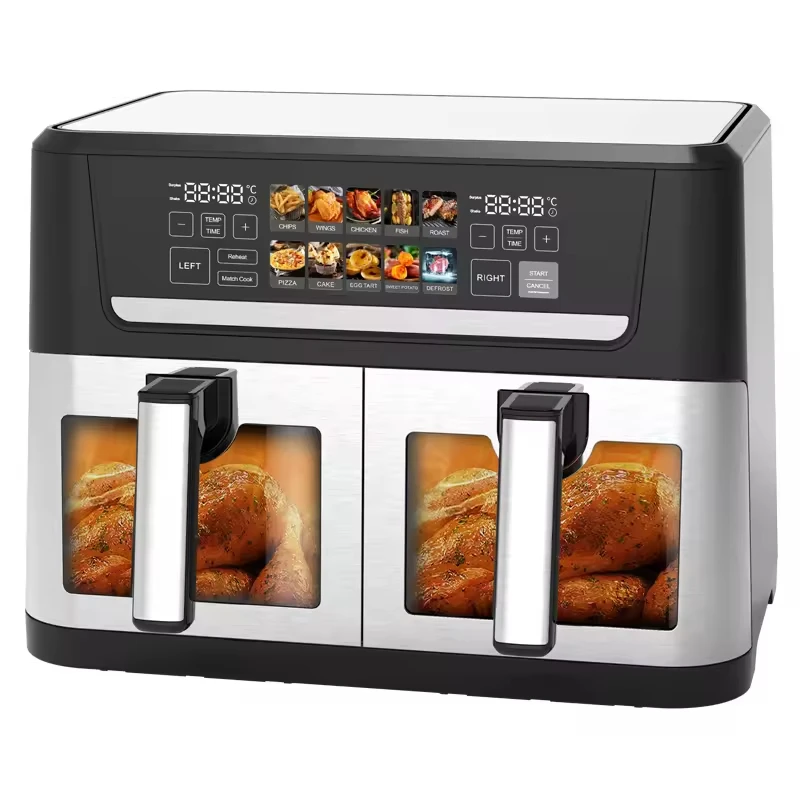Eytronic 8 л 9 10 12 16 большая емкость TFT-дисплей двойная корзина воздушная фритюрница видимый оконный светодиодный экран умный кухонный прибор