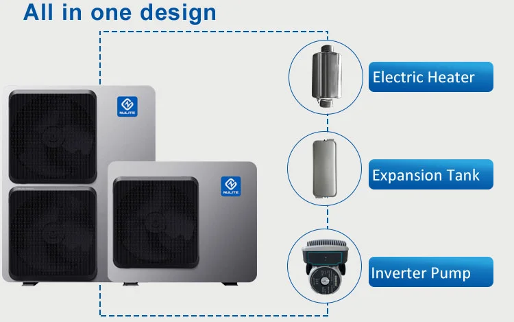2024 China EVI DC inverter 20kw Heat Pump water heater R290 R32 air water heat pump