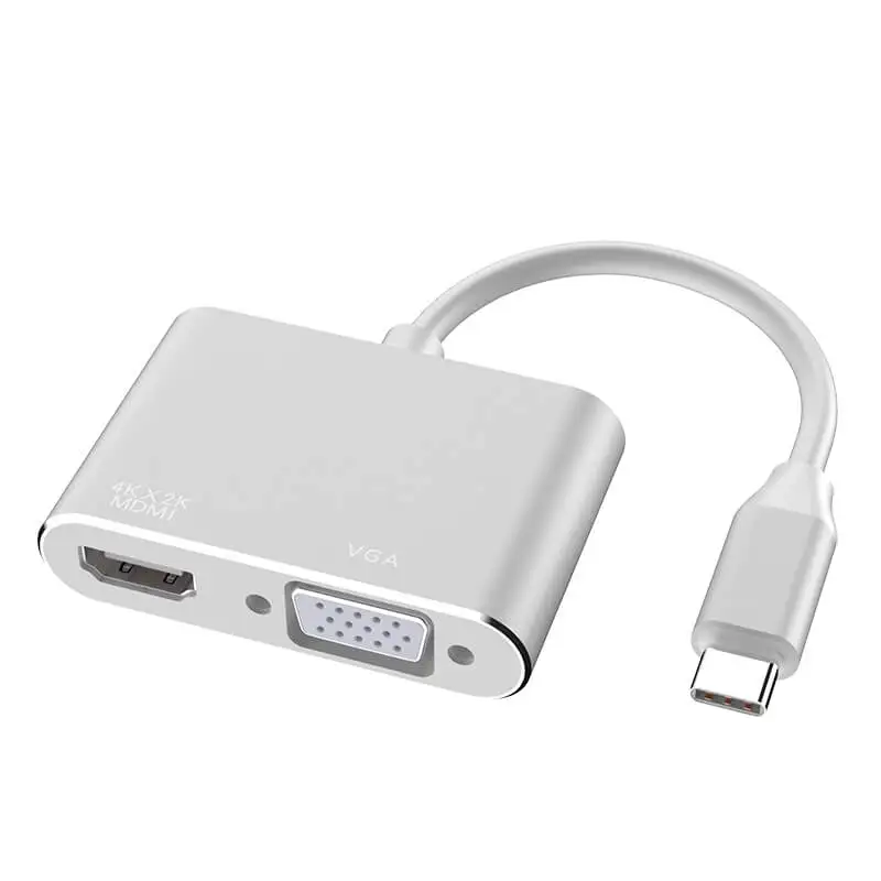 USB-концентратор 2 в 1 HDMI VGA 4K
