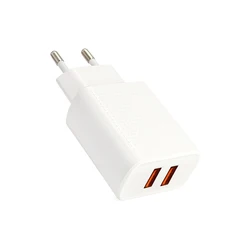 YC-258B Mobile for phone Dual Mini Phone 5V 2.4A  12W USB Wall Charger EU/US Plug Dual port fast charger