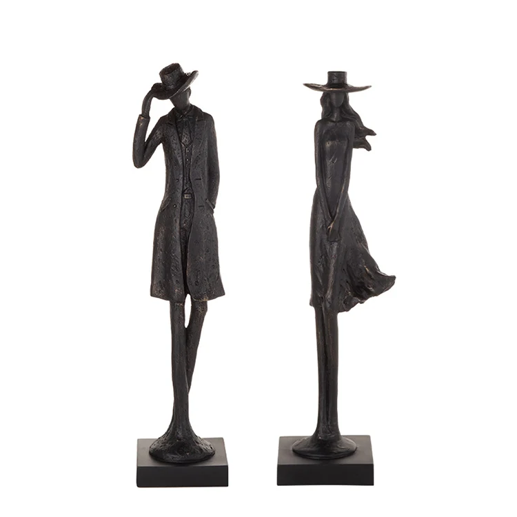 Sculpture Decorative couple Abstract Art Statue Decoration Living Room Lovers Kiss Statues And Sculptures Resin