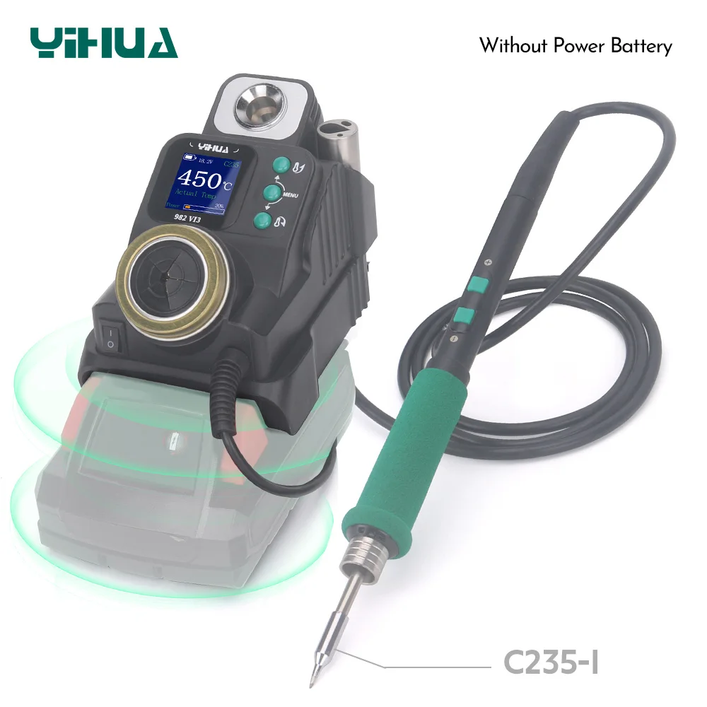 YIHUA 982-VI 3 Precision Soldering Iron Station for  MIWOQI 20V Battery Quick Heating Lead-Free Soldering