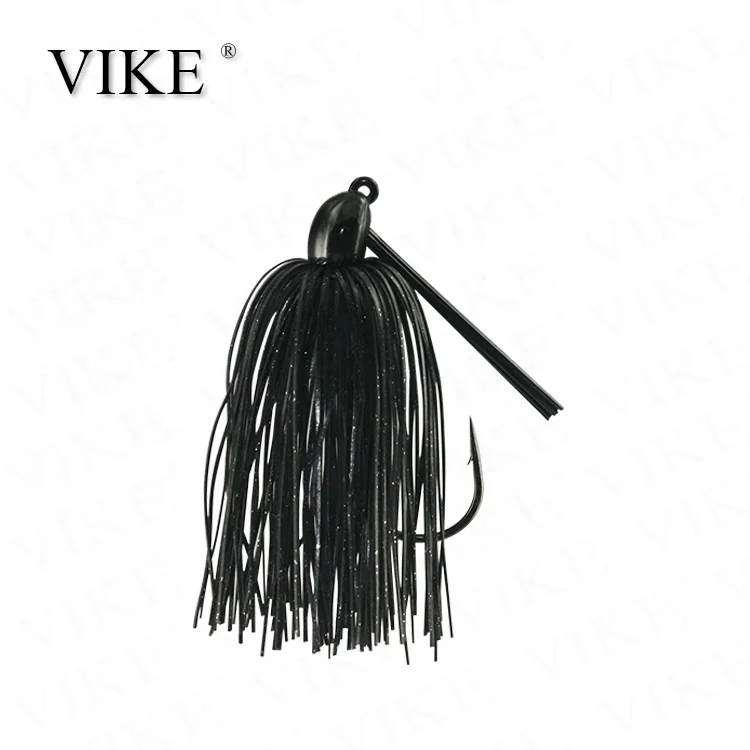 colorful rubber spinner bait jig ,bass jigs,tungsten steel jig wholesale in China VIKE Fishing tackle