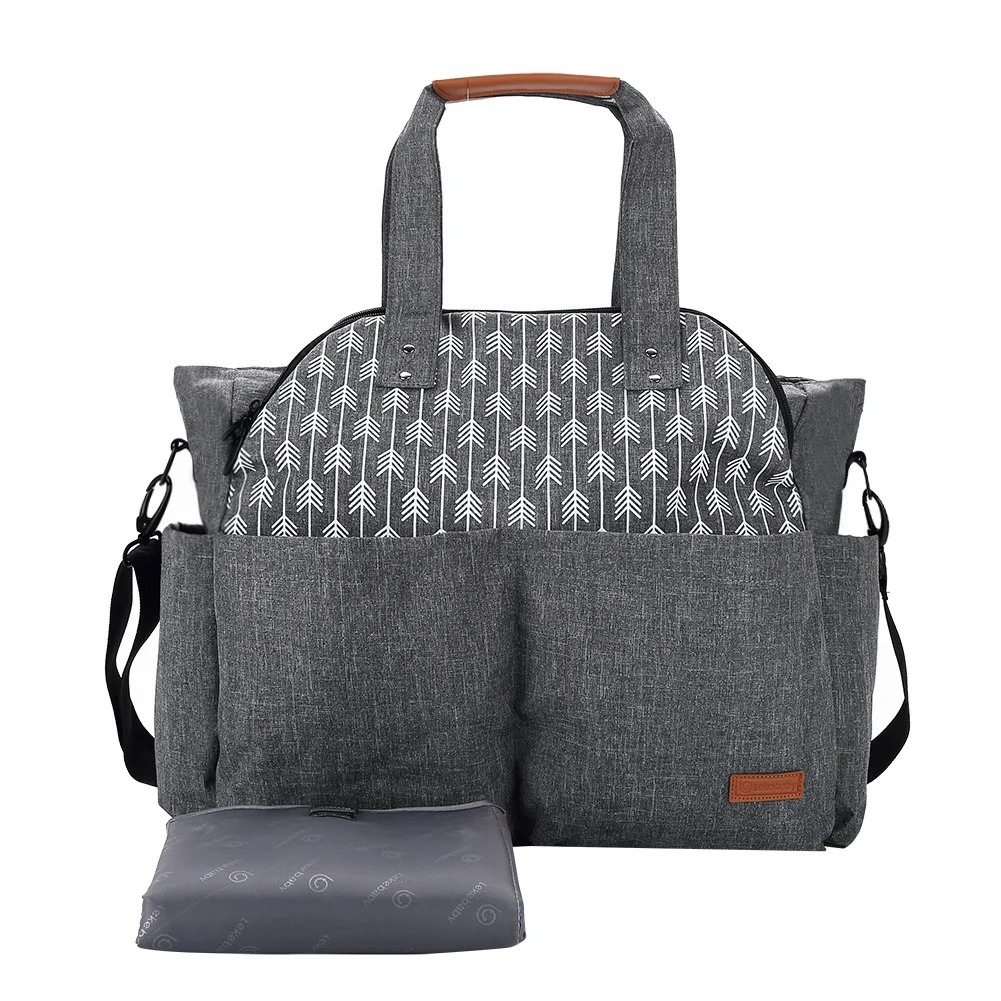 
OEM custom 2020 mummy luxury travel tote nappy maternity bag waterproof baby diaper bags for mothers with changing mat 