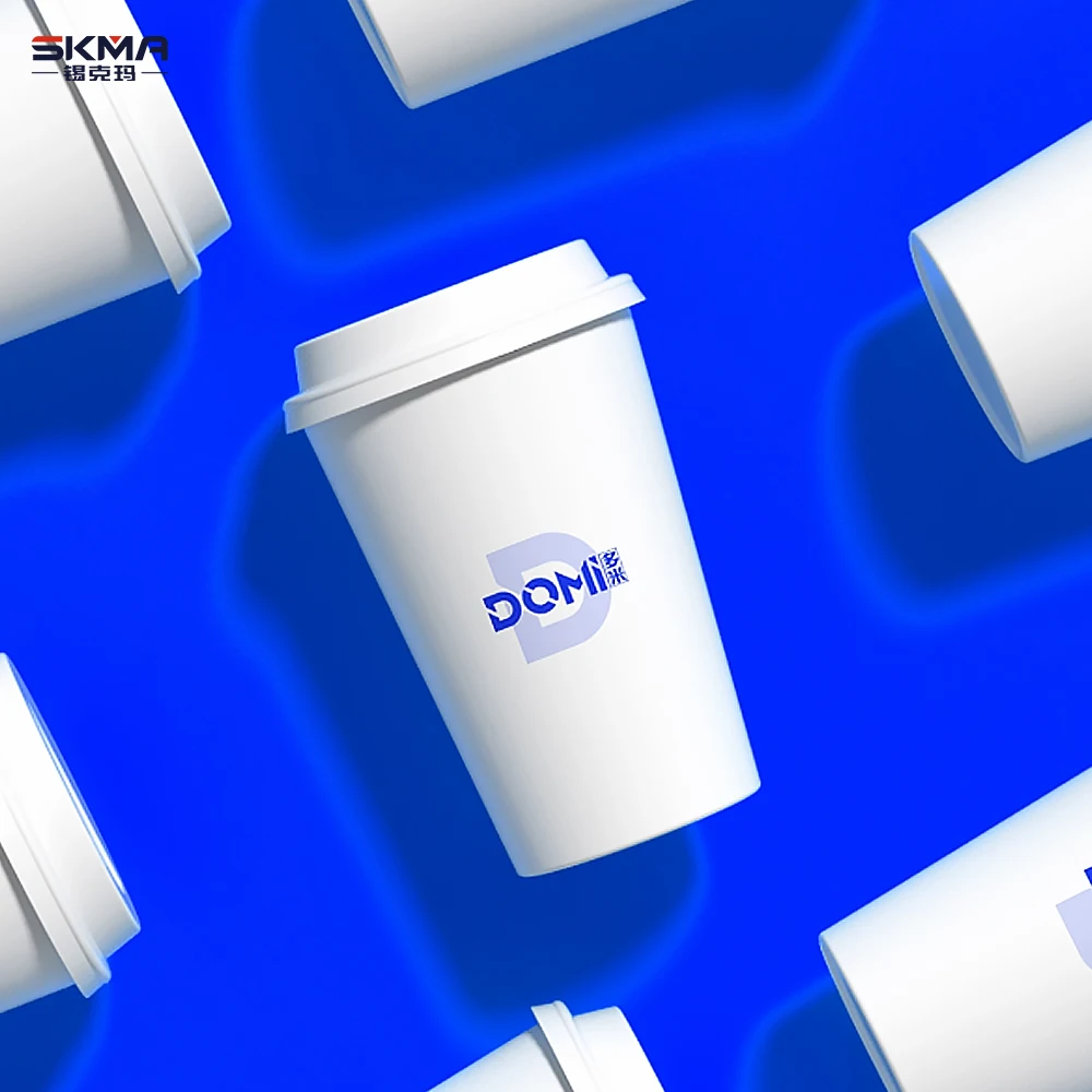 Hot Sale Custom Print Logo Eco Friendly Ice Cream Milkshake Coffee Cold Hot Drink Paper Cup Takeaway Packaging Paper Cups