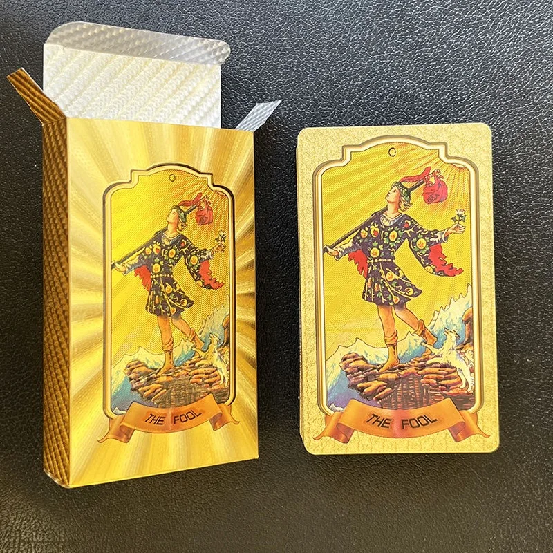 High Quality Tarot Card Custom Printing Plastic Golden Tarot Cards In Stock