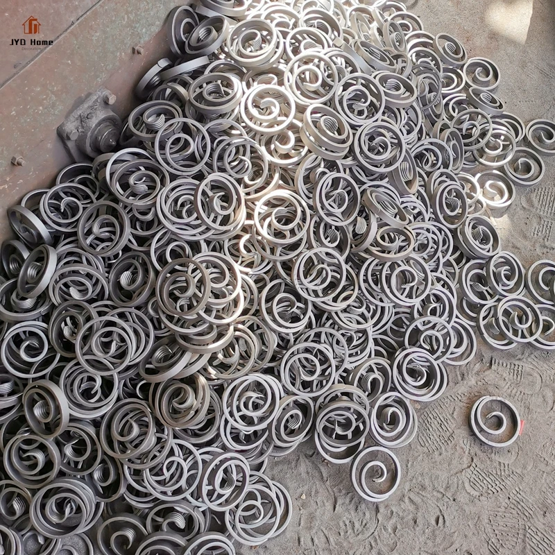 Hot Sale Wrought Iron Panels O Scrolls For Fence Gate Door Decoration