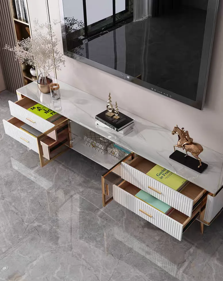 Design Furniture Luxury TV Stand Wooden TV Cabinet New Modern Living Room TV Cabinet For Home Hotel
