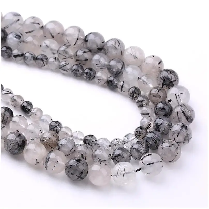 Loose beads natural black hair wafer beads creative handmade beaded jewelry accessories materials wholesale