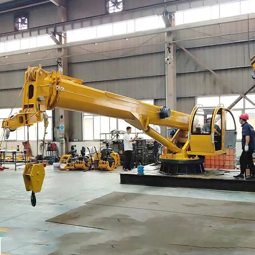 China Factory Hydraulic tug boat marine deck crane 2 ton 5 ton 10 ton for marine vessel