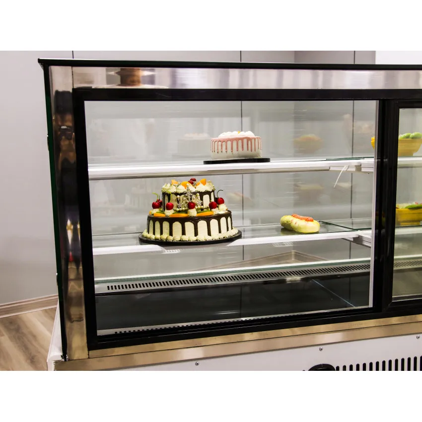 Cost-effective cake display cooler Cake shop professional glass refrigerated display cabinet cake chiller