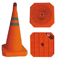 PVC Orange Traffic Safety Cone With Reflective Band Used Traffic Cones