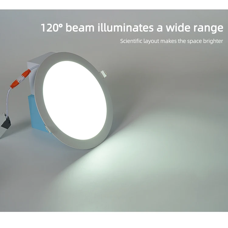 MELINZ Energy Saving Recessed Glass LGP 1.0PS Diffuser 3w 6w 9w 12w 15w 18w 24w Led Panel Light