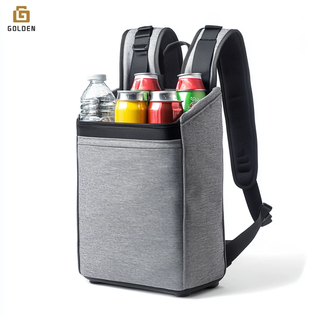 Golden 2024 Camping Isolat Cooler Backpack Bag Travel Heavy Duty Bike Food Delivery Bag Backpack For Bicycle Cycling Picnic
