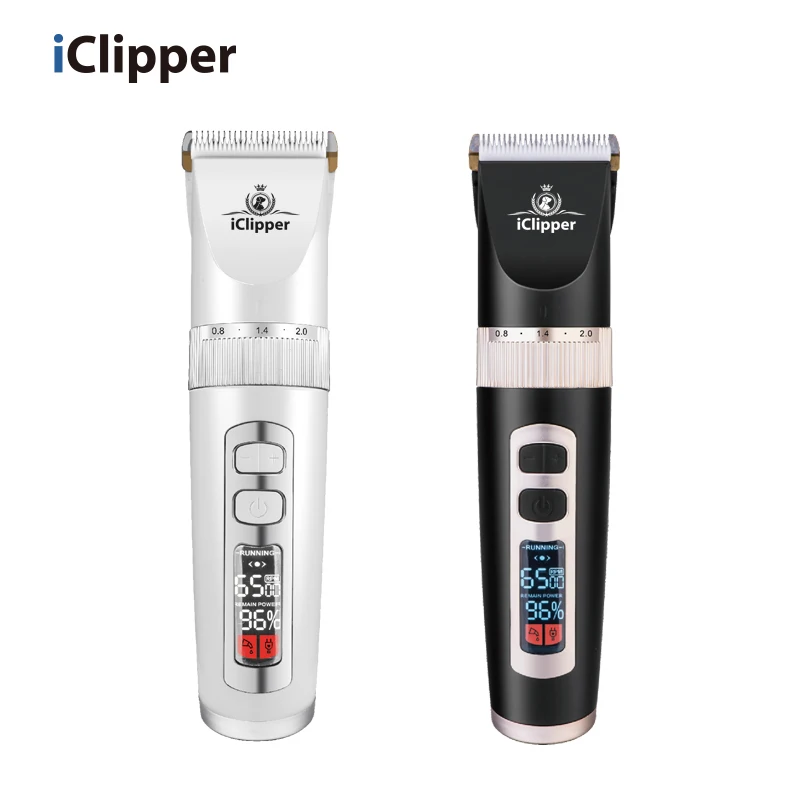 Iclipper-P9 LED Rechargeable Ceramic Blade low noise Vacuum cat clipper Dog clipper USB charging pet clipper