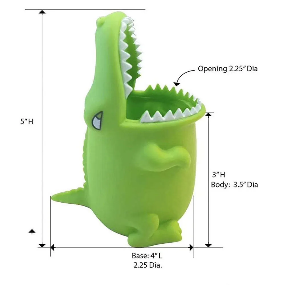 OEM hot sale factory custom rubber pvc plastic pen holder container shaped dinosar vinyl cartoon collective CLEAN and GOOD