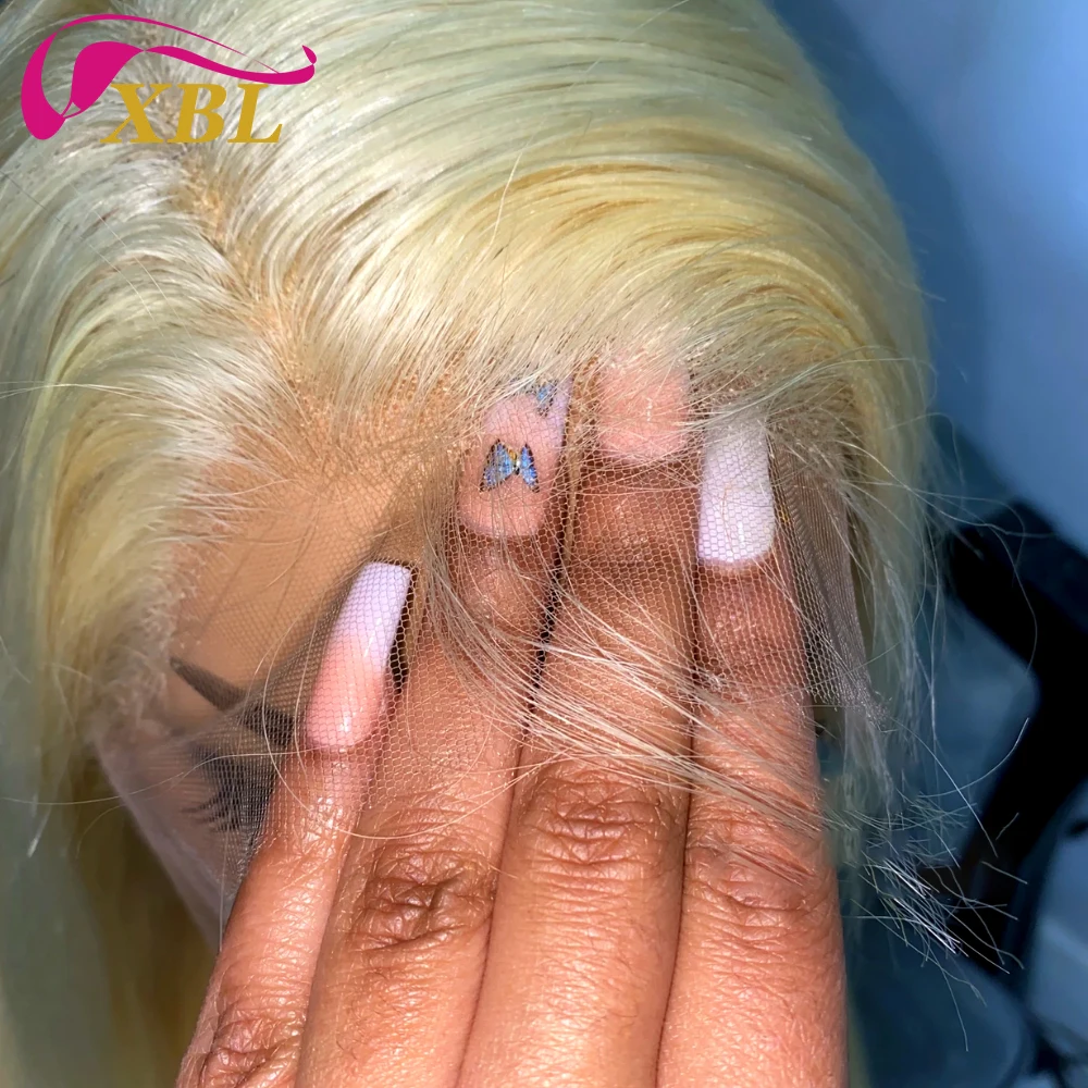 Raw Virgin Cuticle Aligned Brazilian Human Hair Transparent Lace Frontal 613 HD Lace Front Wig With Baby Hair For Black Wome