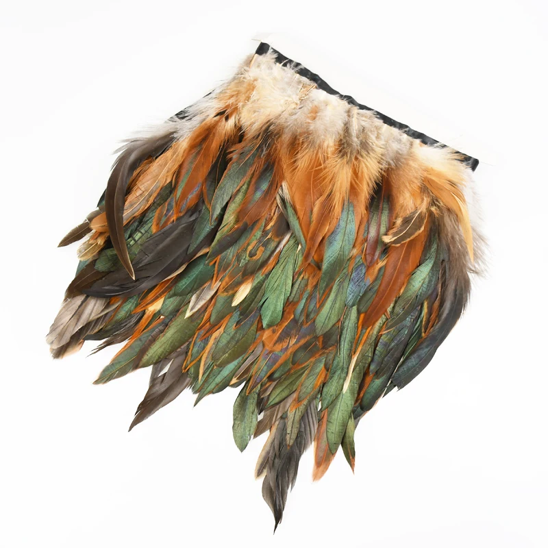 WFT-020 Fashion Factory High Quality Colorful Rooster rooster feather trims and fringes for carnival