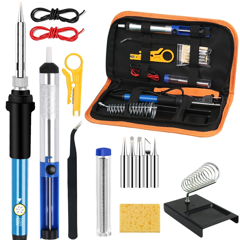 220V 110V 60 Вт сварки припоя паяльной станции Тепло Карандаш ремонт toolsadjustable Электропаяльник с регулировкой температуры комплект