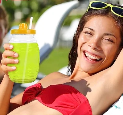 32OZ Traditional Mexican Mini Vitrolero Barrel Shaped Cups with Colorful Leakproof Lids Straws Incuded for Cocktail Drinks Party