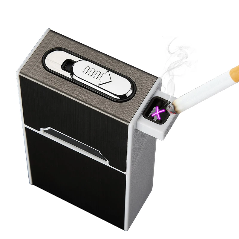 Custom Usb Rechargeable High Quality Lighters Matches Cigarette Case Big Lighter