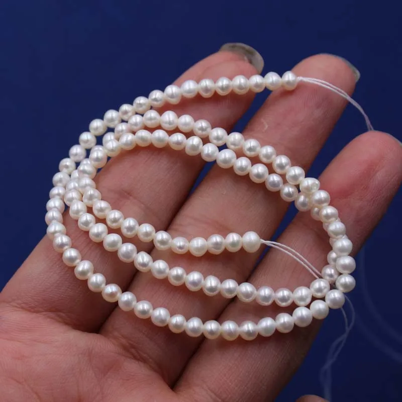 Fengzuan jewelry 2022 hot sale  2-3mm round white Baby pearl freshwater pearl strand DIY bracelet necklace jewelry production