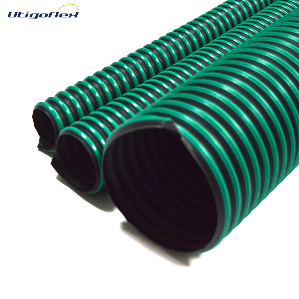 RoHS High Temperature Resistant Anti-UV Fume Air Suction TPE TPR Hose with Green Strip