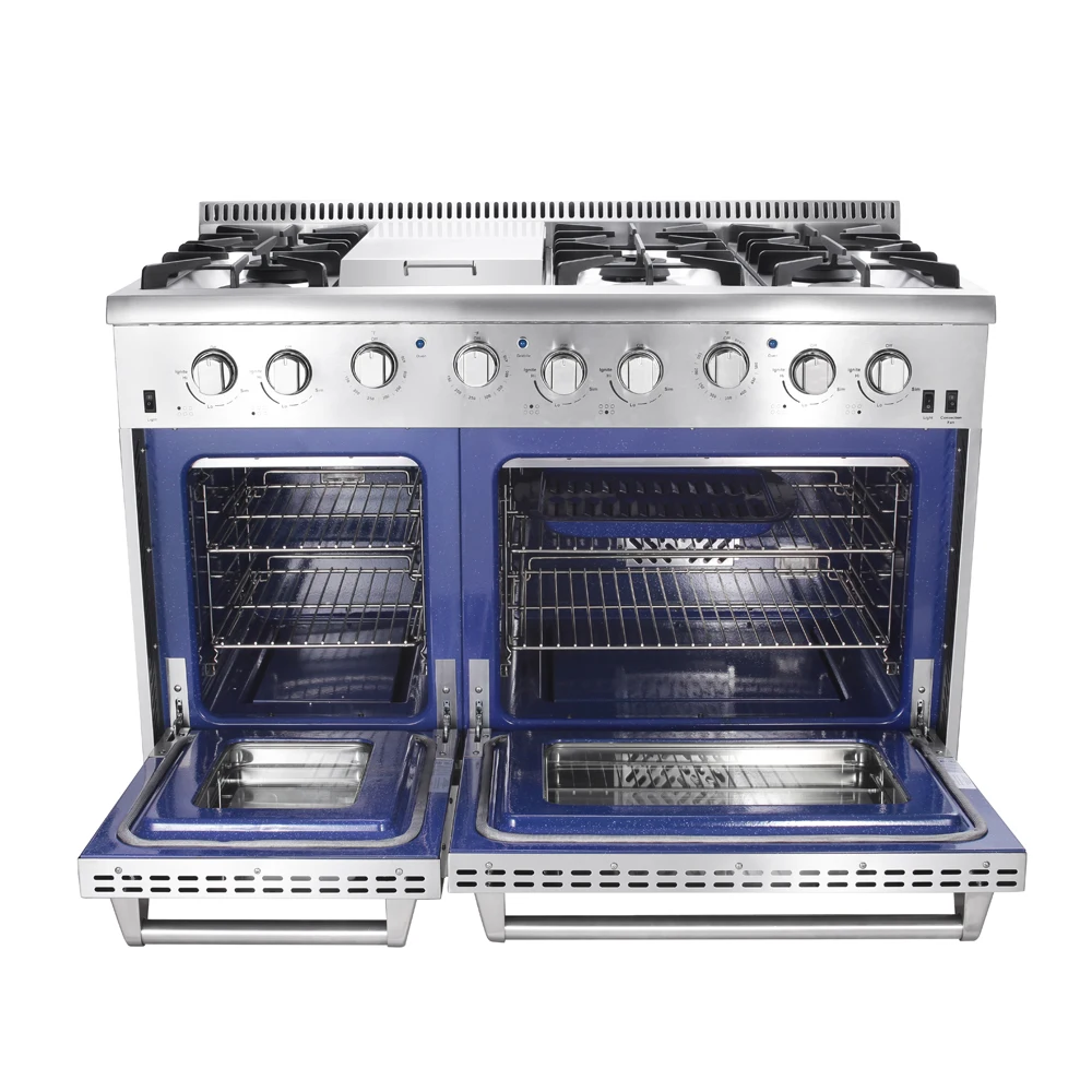 48-inch Double Oven Gas Range With 6 Burners kitchen appliance gas oven ranges