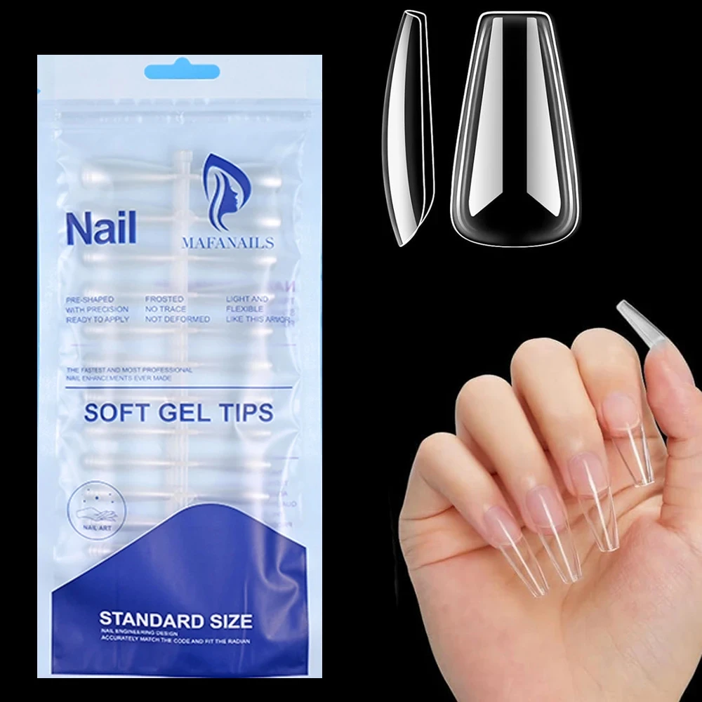 120pcs Press on False Nails Coffin Semi-Frosted Full Cover UV Gel Nails  Tips Capsule Extension Manicure Tool