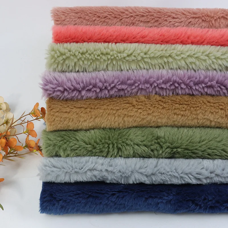 Cheapest best quality multi colour polyester 160cm knitting tweed woolen fleece fabric for autumn and winter blanket