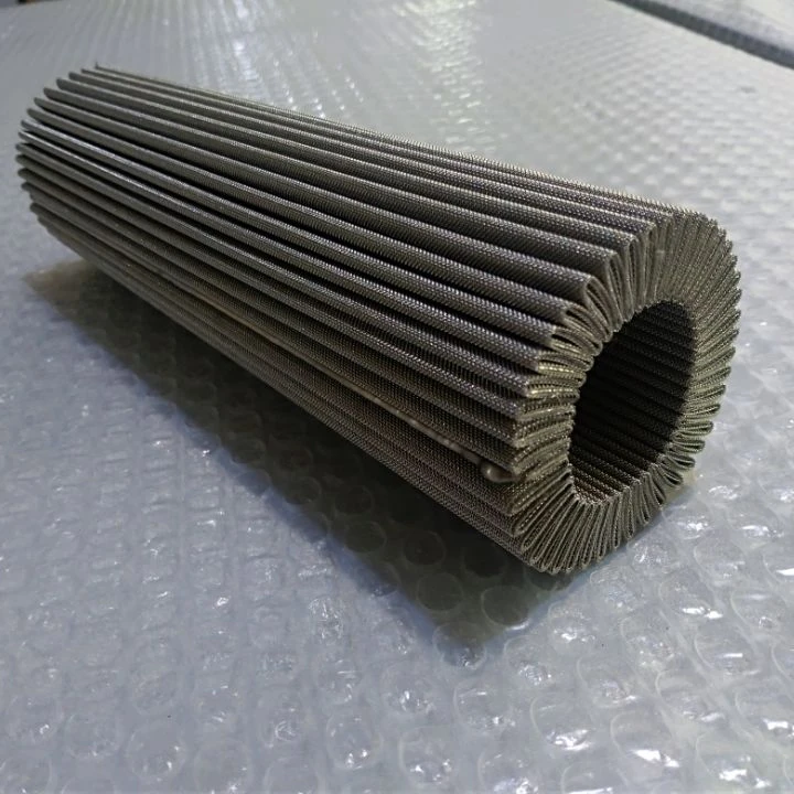 
316/304/316L Stainless Steel Pleated Filter Wire Mesh 
