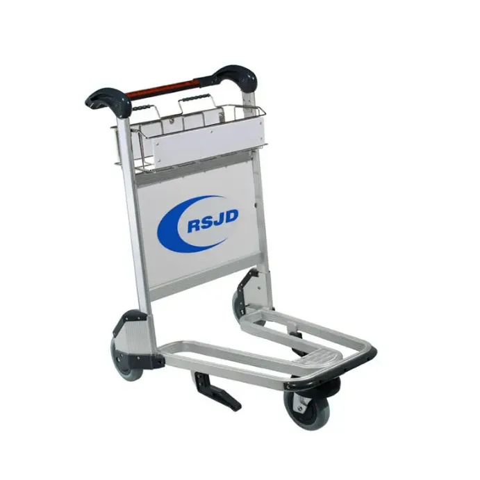 Aluminum Luggage Baggage Service Hand Cart Trolley With Brake For Airport