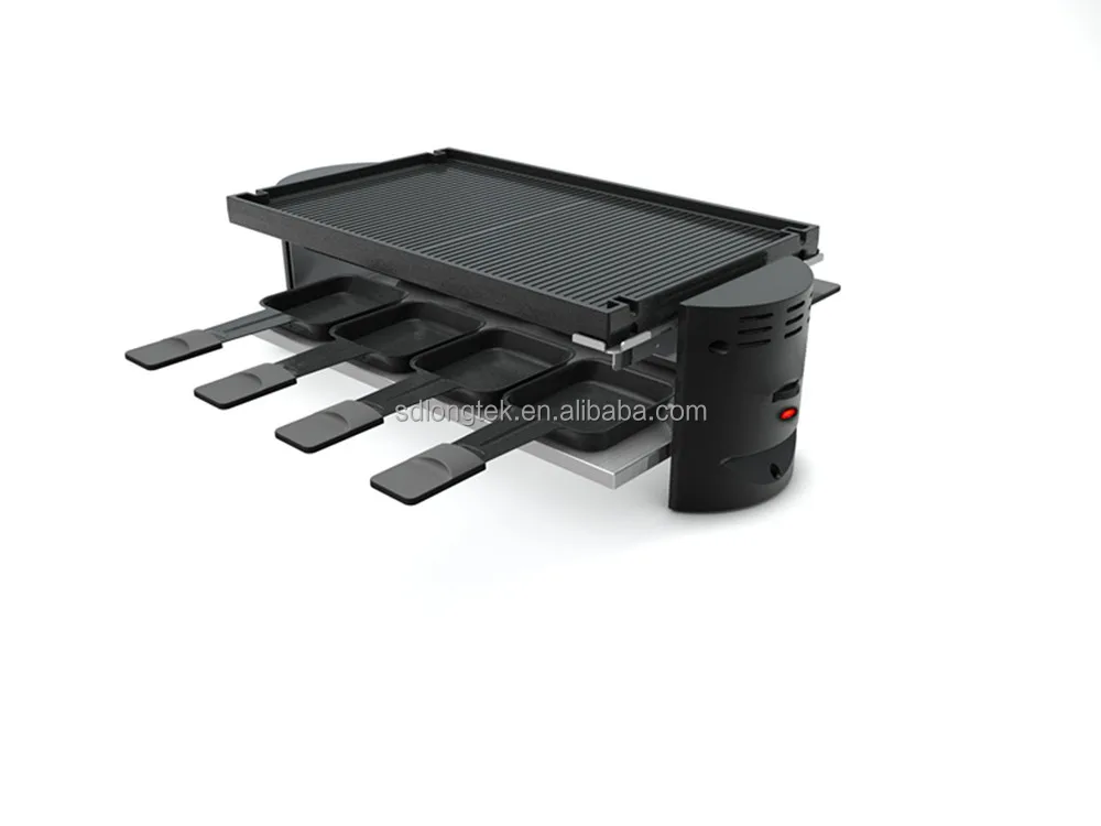 Raclette Grill for 8 Person with Non-stick Cooking Surface Adjustable Temperature Control