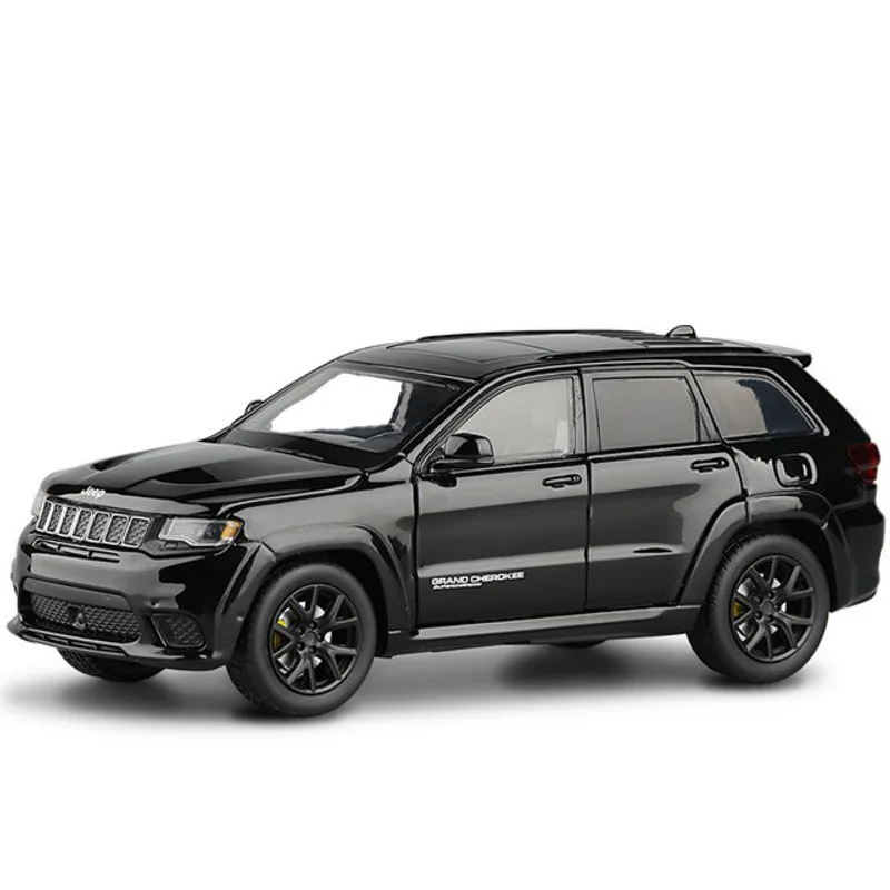 JKM 1:32 Jeep Grand Cherokee Trackhawk внедорожник Спортивная игрушечная машинка Миниатюрная модель литого из металлического сплава звук и свет Коллекционная подарочная