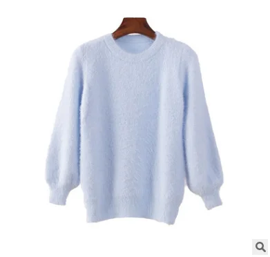 Candy color fur design women blouse ladies fashion woman new Korean girl sweater