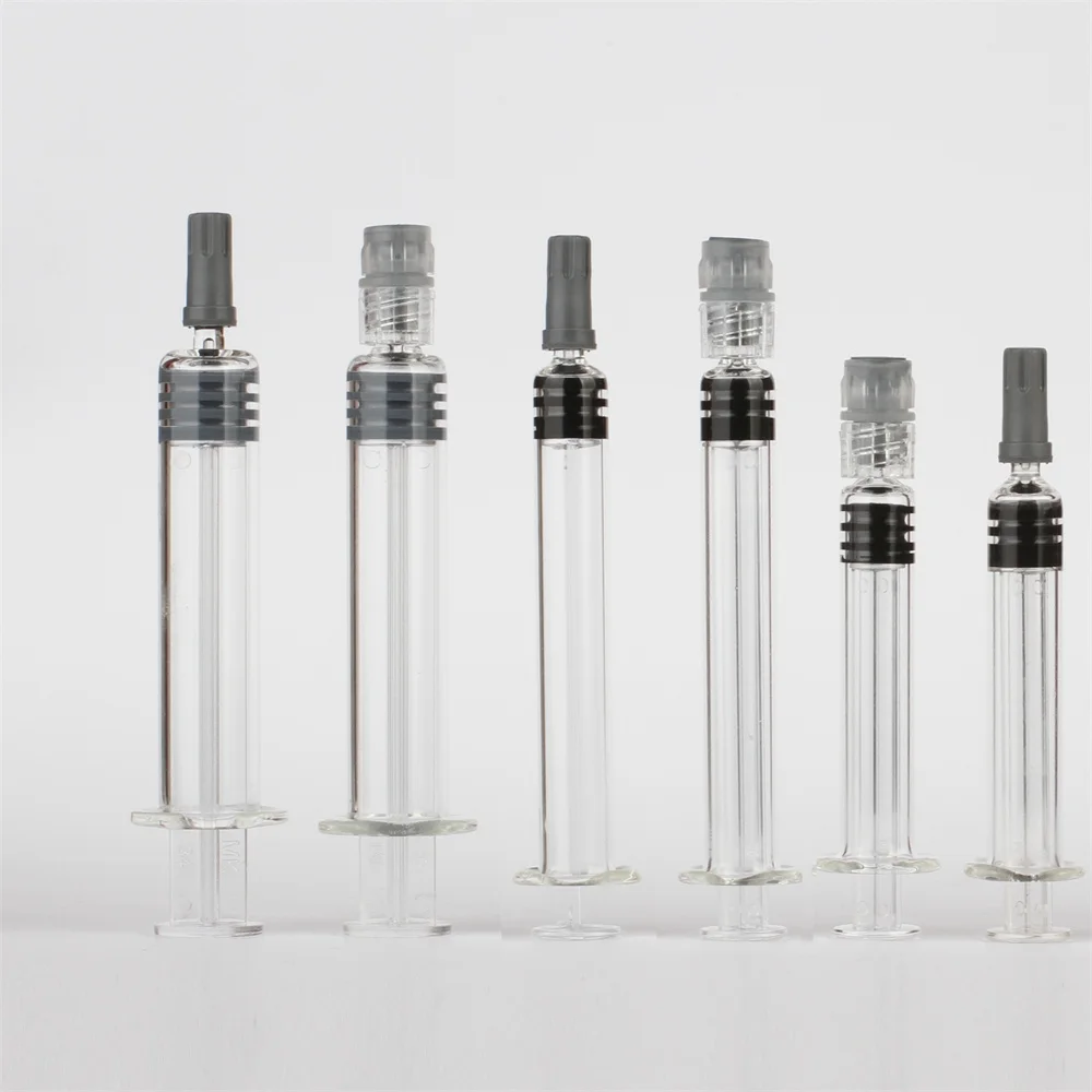 Wholesale High Quality 0.5ml 1-5ml Customs Logo Luer Lock Glass Syringe