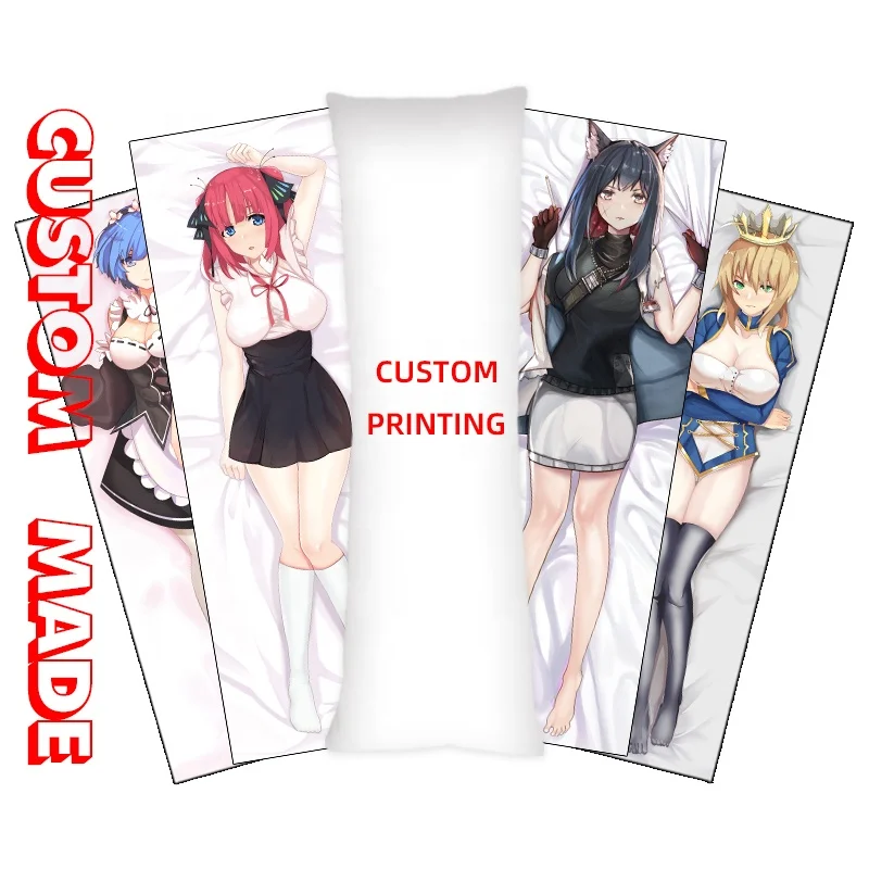 The cheap dakimakura original saber design 3d printing nude anime pillow  case to figure custom