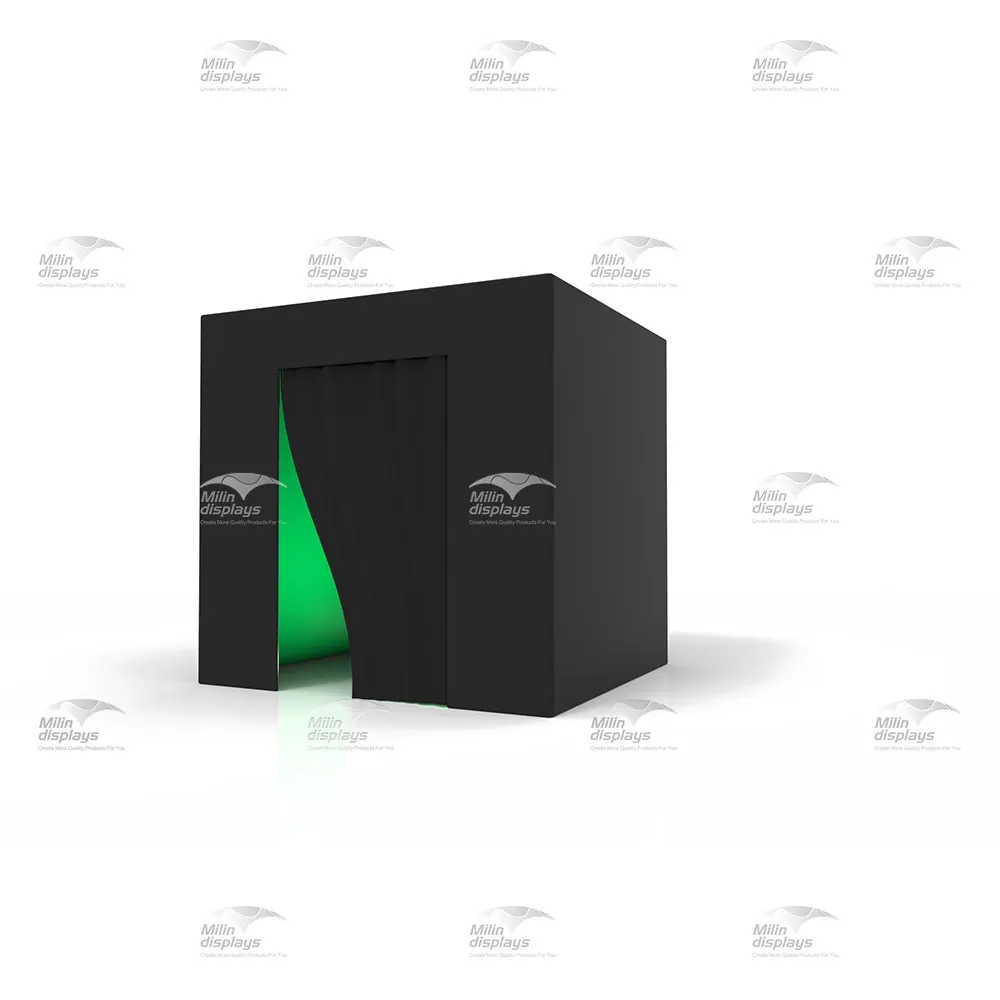 Best Price Chrome Green Black Tension Fabric Photo Booth Enclosure Backdrop