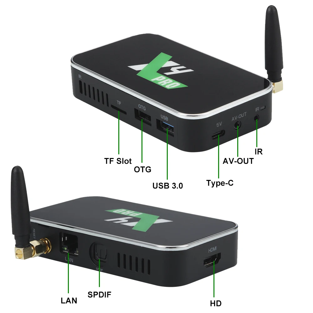 Приставка Смарт-ТВ UGOOS X4 PRO 4 + 32/64 ГБ Amlogic S905X4 Android 11 BT4.0 1000 м