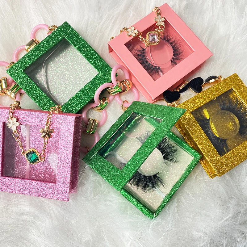 Super fluffy luxury 25 mm 3d mink eyelash vendor wholesale custom square pink lashbox packaging with logo