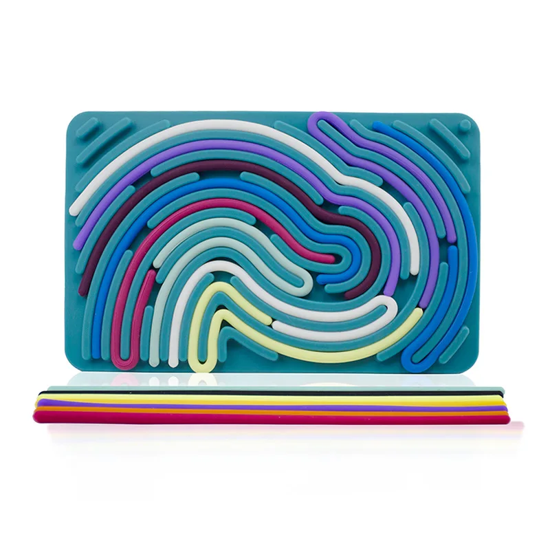 2024 трендовый деревянный и пищевой силиконовый сенсорный коврик многоразовая развивающая игрушка для детей