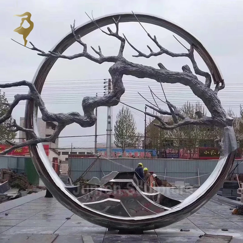 customized painting stainless steel sculpture for sale