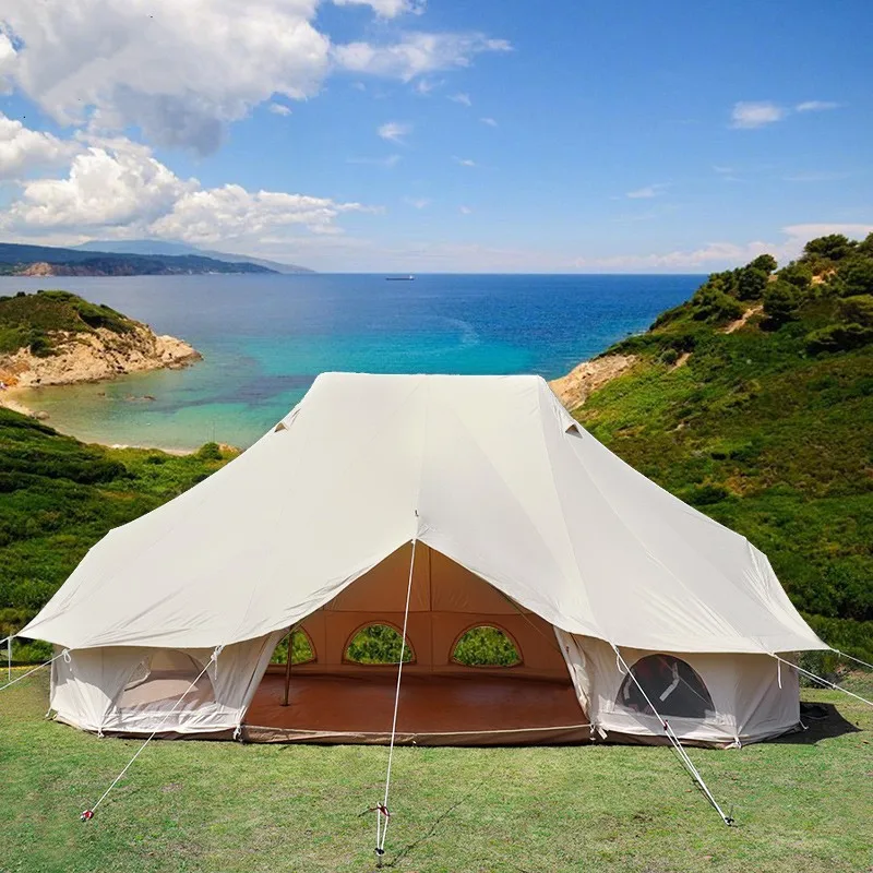 Mildew Proof Cotton Canvas Tipi Tent Mesh Canvas Bell Tent