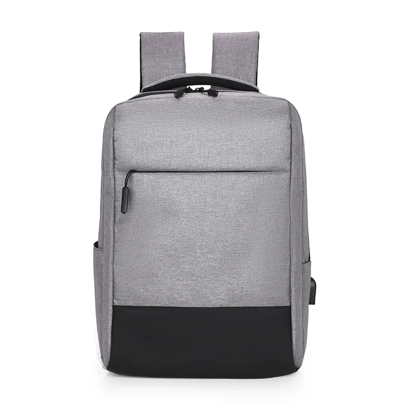 Hot Selling Large Capacity Waterproof School Bags for Men Solid Color Laptop Bag Portable Business Travel Backpack