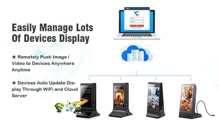 20000 мАч меню power bank Кафе Ресторан Бар зарядная станция 7 дюймов рекламное табло с ЖК-дисплеем для мобильного телефона зарядное устройство