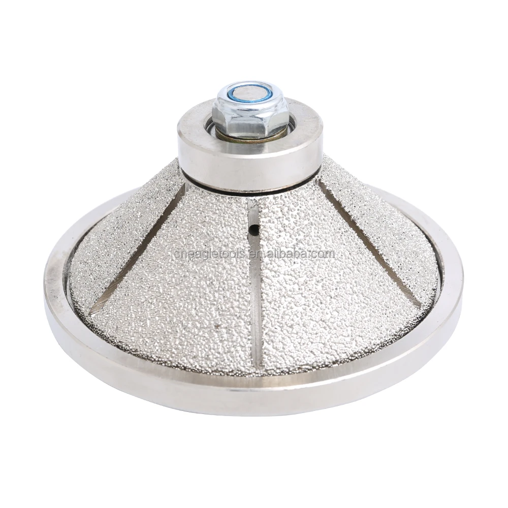 Vacuum Brazed diamond router bits E20/E30/E40mm E Bevel 45 Degree Hand Profiler Bit  for Granite/concrete/Quartz