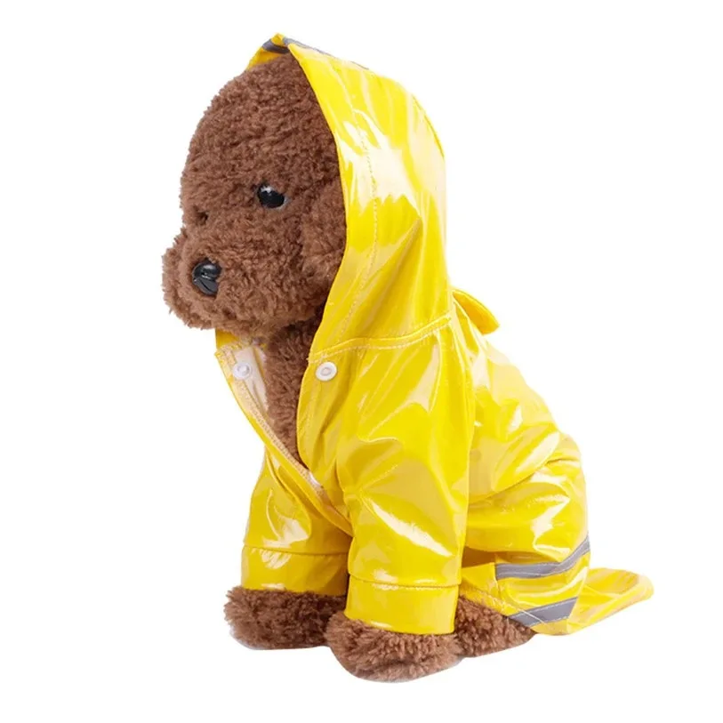 Cheap Price Dog PU Raincoat Waterproof Reflective Pet Waterproof Raincoat For Small Medium Dogs Cats